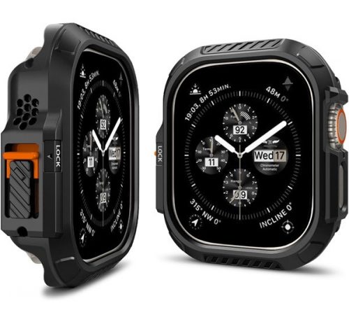 Spigen Lock Fit Apple Watch Ultra 2/1 (49mm) tok, fekete