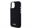 DKNY Liquid Silicone Small Metal Logo  Apple iPhone 13 / 14 / 15 Magsafe hátlap tok, fekete, DKHMP14SSMCHLK