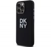 DKNY Liquid Silicone Metal Logo  Apple iPhone 15 Pro hátlap tok, fekete, DKHCP15LSMCBSK