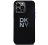 DKNY Liquid Silicone Metal Logo  Apple iPhone 15 Pro hátlap tok, fekete, DKHCP15LSMCBSK