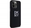 DKNY Liquid Silicone Metal Logo  Apple iPhone 15 Pro hátlap tok, fekete, DKHCP15LSMCBSK