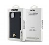 DKNY PU Leather Repeat Pattern Stack Logo Apple iPhone 15 Plus Magsafe kompatibilis hátlap tok, fekete