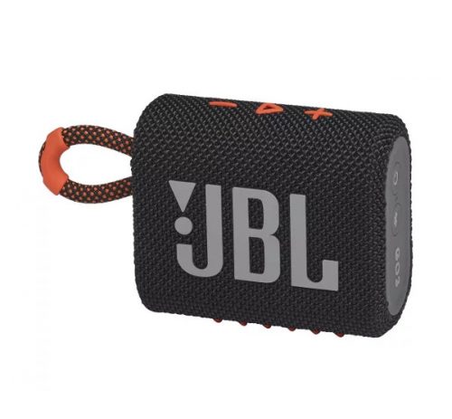 JBL GO 3 bluetooth hangszóró, fekete/narancs