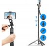 Selfie bot, 34 - 153 cm, 360°-ban forgatható, exponáló gombbal, bluetooth-os, tripod funkció, fekete