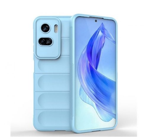 Huawei Honor 90 Lite, Szilikon tok, közepesen ütésálló, 3D minta, világoskék