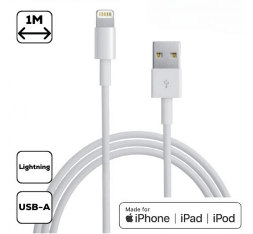 Cellect USB / Lightning töltő- és adatkábel, 1m, fehér