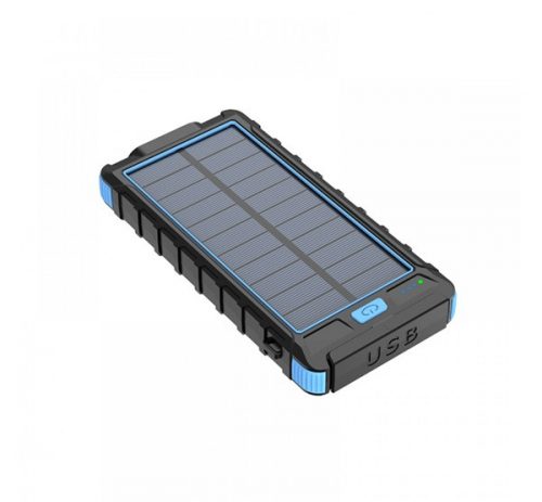 Cellect Solar Powerbank, 10000mAh, fekete-Kék