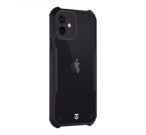 Tactical Quantum Stealth Apple iPhone 12 hátlap tok, átlátszó/fekete