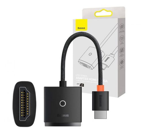 Baseus Lite Series HDMI-VGA adapter, fekete