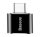 Baseus USB-USB Type-C 2.4A adapter, fekete