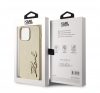 Karl Lagerfeld Wrinkled PU Signature Logo Apple iPhone 14 Pro Max hátlap tok, arany