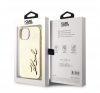 Karl Lagerfeld Wrinkled PU Signature Logo Apple iPhone 15 hátlap tok, arany