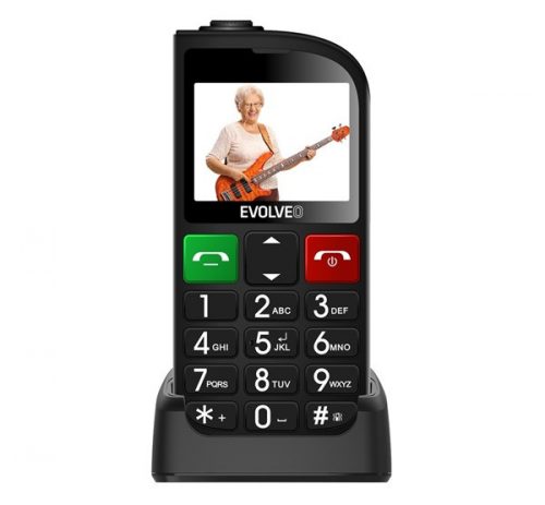 Evolveo EasyPhone FL (EP801) nyomógombos mobiltelefon, fekete