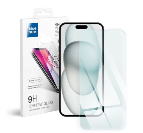 Blue Star Apple iPhone 16/iPhone 15 tempered glass kijelzővédő üvegfólia