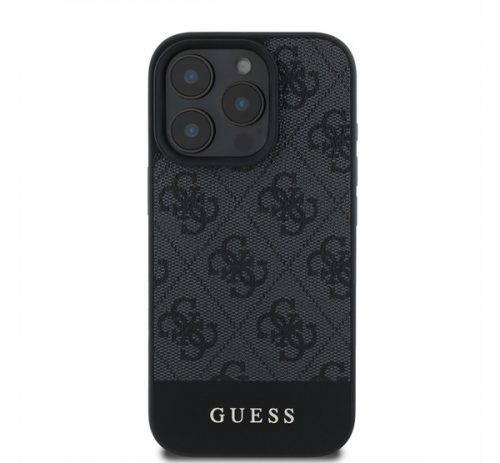 Guess 4G Bottom Stripe Apple iPhone 16 Pro hátlap tok, szürke UHCP16LG4GLGR