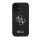 Guess Fixed Glitter Big 4G Apple iPhone 16 Plus hátlap tok, fekete/barna