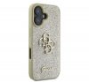 Guess Fixed Glitter Big 4G Apple iPhone 16 hátlap tok, arany 