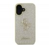 Guess Fixed Glitter Big 4G Apple iPhone 16 hátlap tok, arany 