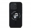 Karl Lagerfeld Silicone KC Heads Ring  Apple iPhone 16 Pro hátlap tok, fekete KLHMP16LSCMKCRHK