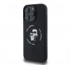 Karl Lagerfeld Silicone KC Heads Ring  Apple iPhone 16 Pro hátlap tok, fekete KLHMP16LSCMKCRHK