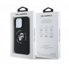 Karl Lagerfeld Silicone KC Heads Ring  Apple iPhone 16 Pro hátlap tok, fekete KLHMP16LSCMKCRHK