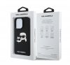 Karl Lagerfeld Silicone Double Heads Print Apple iPhone 16 Pro Magsafe kompatibilis hátlap tok, fekete KLHMP16LSKCHPPLK