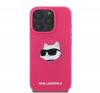 Karl Lagerfeld  Silicone Choupette Head Print Apple iPhone 16 Pro Max Magsafe kompatibilis hátlap tok, rózsaszín 