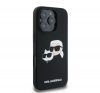 Karl Lagerfeld Silicone Double Heads Print Apple iPhone 16 Pro Max Magsafe kompatibilis hátlap tok, fekete 