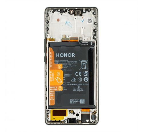 Honor Magic5 Lite gyári LCD kijelző kerettel, fekete (Service Pack)