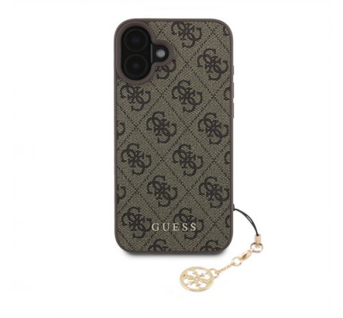 Guess 4G Charm Apple iPhone 16 Plus Tone on Tone hátlap tok, barna