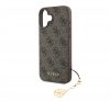 Guess 4G Charm Apple iPhone 16 Plus Tone on Tone hátlap tok, barna