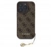 Guess 4G Charm Apple iPhone 16 Pro Tone on Tone hátlap tok, barna