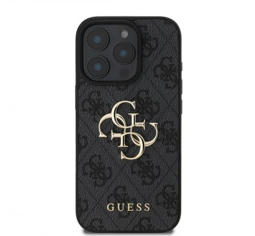 Guess PU 4G Metal Logo Apple iPhone 16 Pro Max hátlap tok, szürke