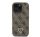 Guess PU 4G Strass Triangle Metal Logo Apple iPhone 16 Pro hátlap tok, barna