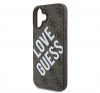 Guess PU Leather 4G Big Love Logo Apple iPhone 16 Magsafe kompatibilis hátlap tok, barna