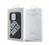 Guess PU Leather 4G Big Love Logo Apple iPhone 16 Pro Magsafe kompatibilis hátlap tok, fekete