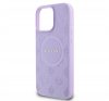 Guess Saffiano Peony Stamp Apple iPhone 16 Pro Max Magsafe kompatibilis hátlap tok, lila