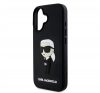 Karl Lagerfeld 3D Rubber Ikonik Apple iPhone 16 hátlap tok, fekete