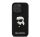 Karl Lagerfeld 3D Rubber Ikonik Apple iPhone 16 Pro hátlap tok, fekete