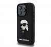 Karl Lagerfeld 3D Rubber Ikonik Apple iPhone 16 Pro hátlap tok, fekete