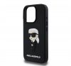 Karl Lagerfeld 3D Rubber Ikonik Apple iPhone 16 Pro hátlap tok, fekete