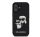 Karl Lagerfeld 3D Rubber Karl and Choupette Apple iPhone 16 hátlap tok, fekete