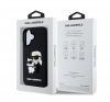 Karl Lagerfeld 3D Rubber Karl and Choupette Apple iPhone 16 hátlap tok, fekete