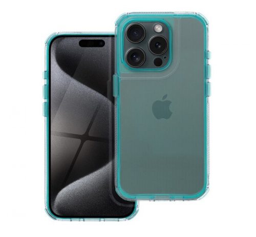 Matrix Apple iPhone 14 Pro hátlap tok kameravédő peremmel, zöld/menta