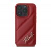 Karl Lagerfeld Quilted Signature Apple iPhone 16 Pro Max hátlap tok, piros KLHCP16XPQDSMGR