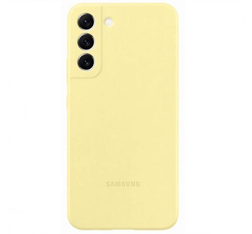 Samsung Galaxy S22+ Silicone Cover, gyári szilikon tok, sárga, EF-PS906TY