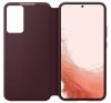 Samsung Galaxy S22+ Clear View Cover, gyári flip tok, burgundi, EF-ZS906CE