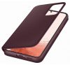 Samsung Galaxy S22+ Clear View Cover, gyári flip tok, burgundi, EF-ZS906CE