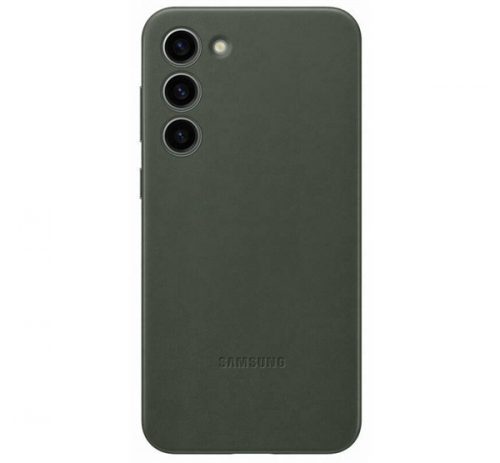 Samsung Galaxy S23+ Leather Cover, gyári bőr tok, zöld, EF-VS916LG