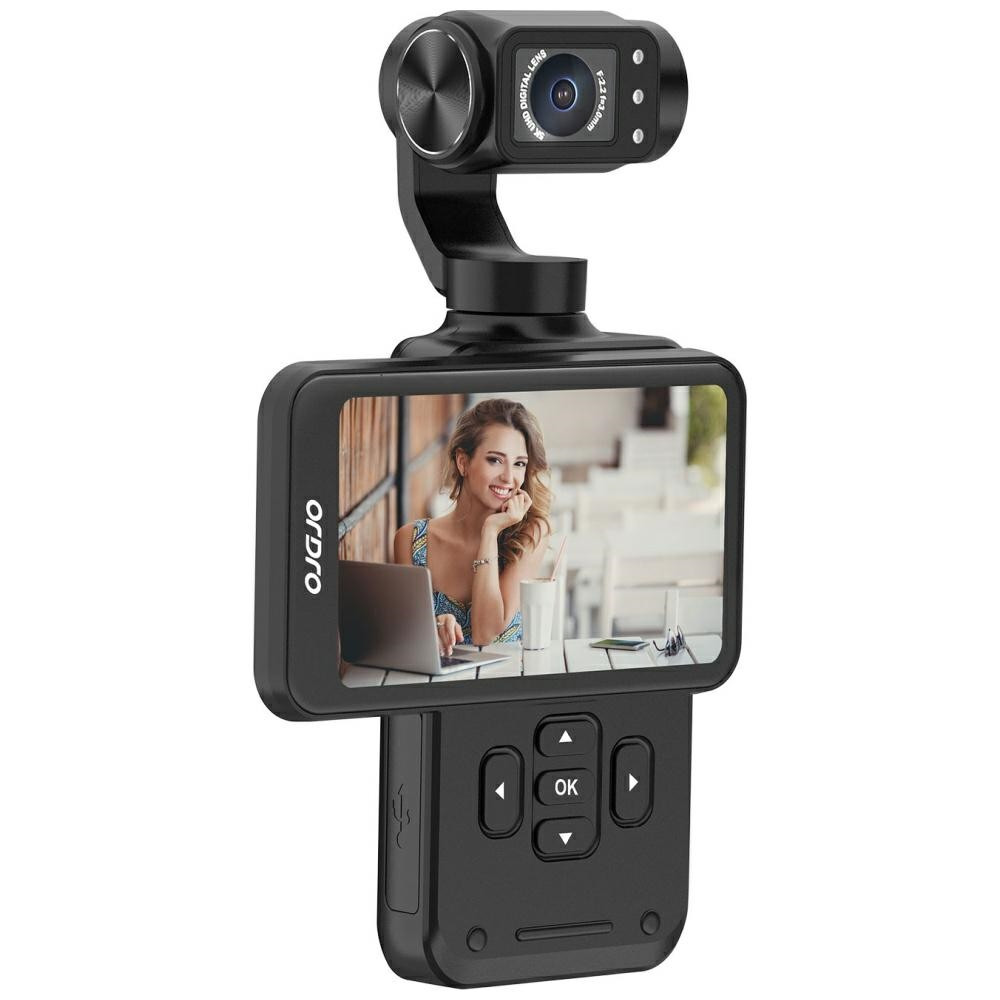 ORDRO M3 5K vlog kamera beépített gimballal, kompakt videókamera, fekete